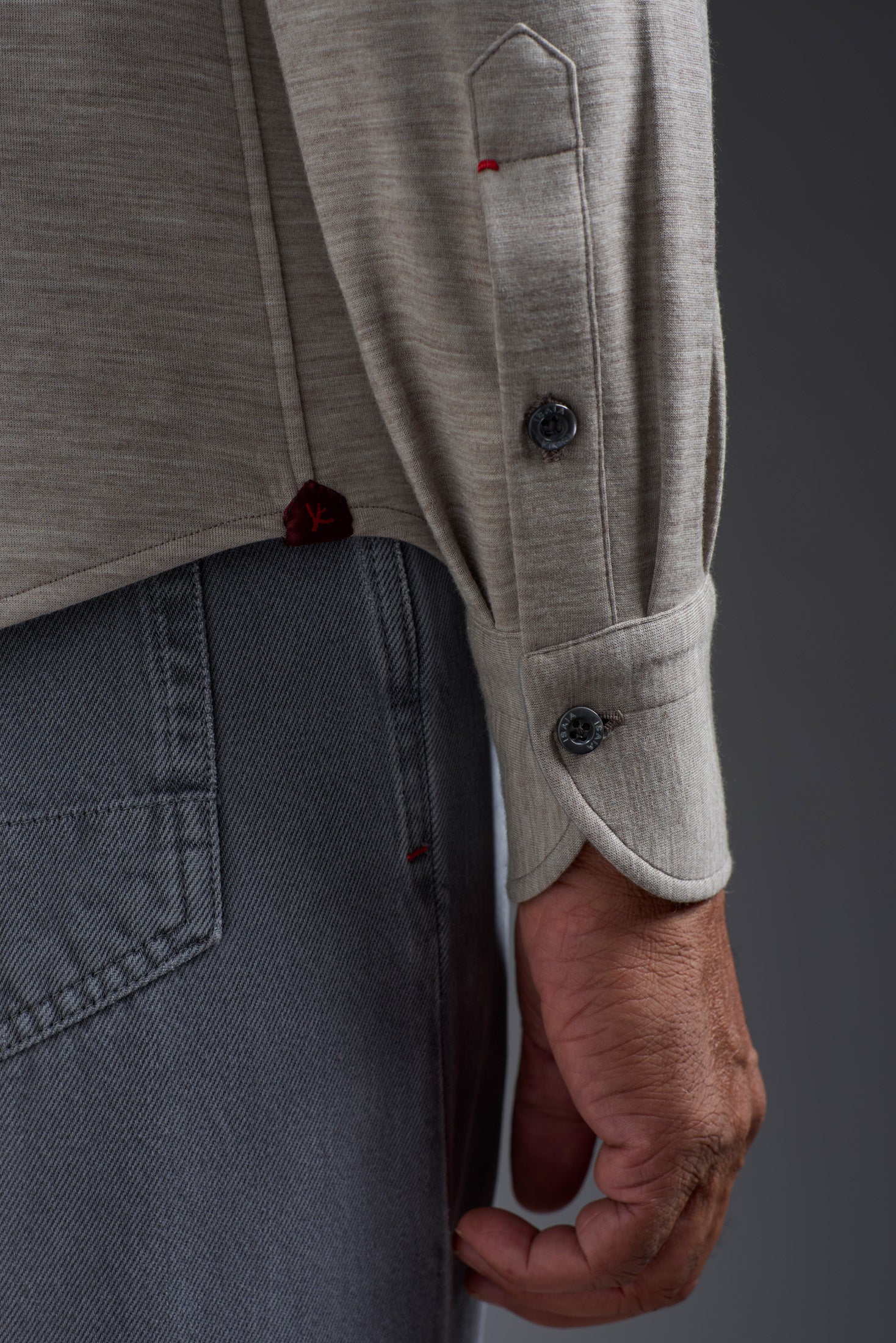 Wool Jersey Long Sleeve Shirt - Image 9