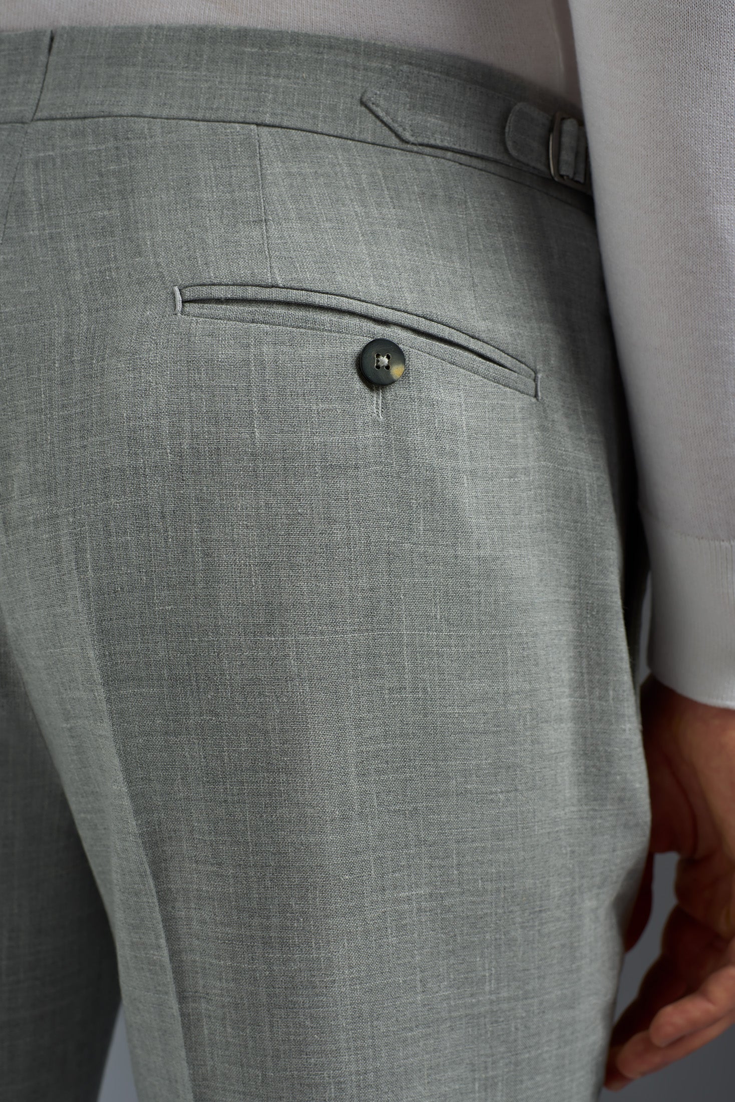 Wool Silk and Linen Sanità Tailored Pants - Image 4