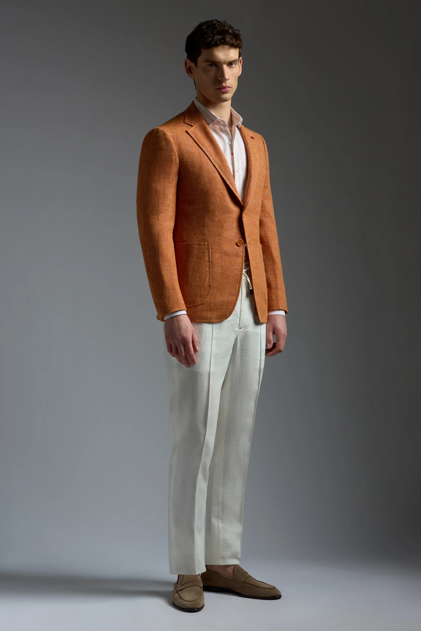 Wool Linen Hopsack Capri Blazer - Image 2