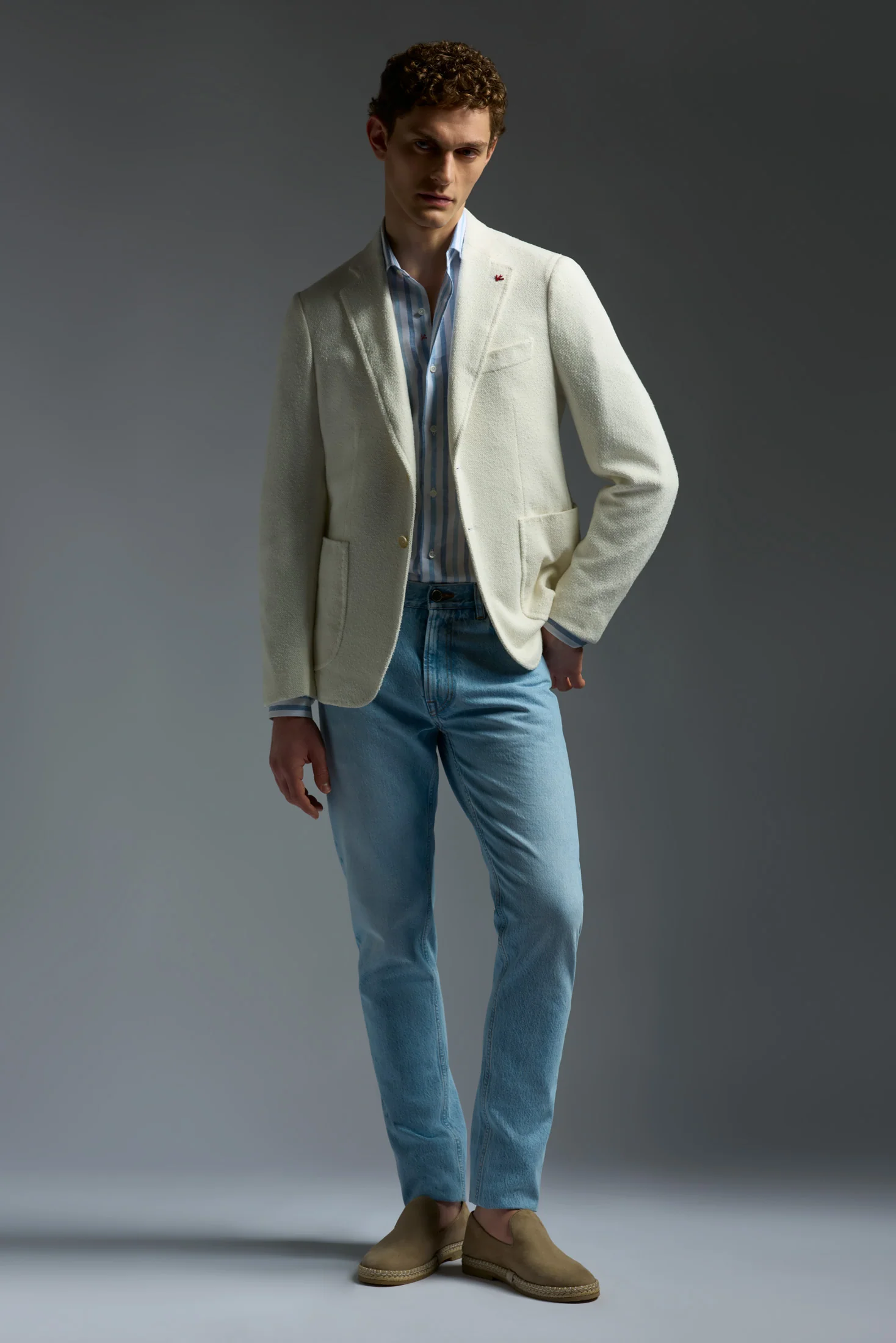 Cotton and Silk Comfort Capri Blazer - Image 2