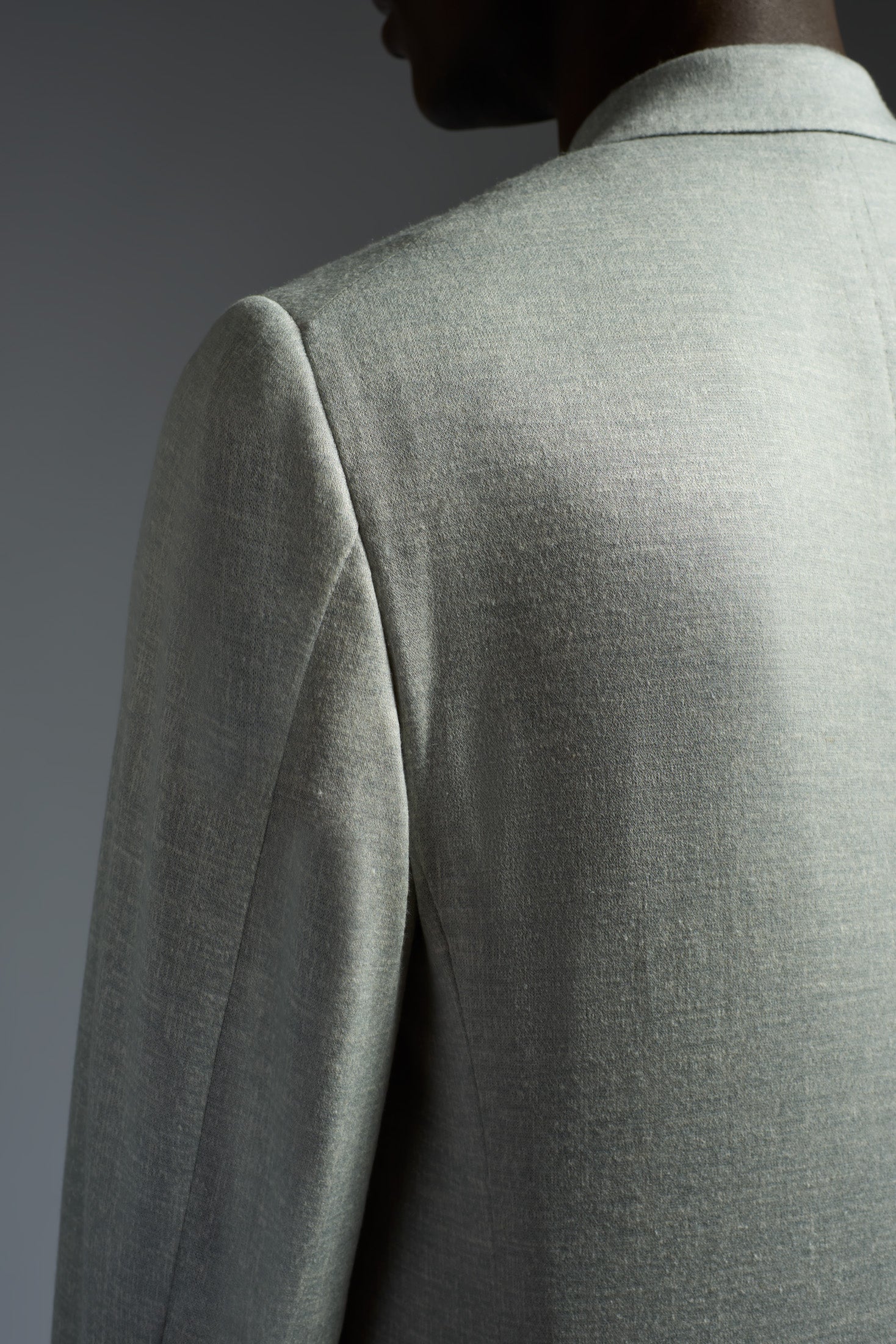 Silk Wool and Linen Jersey Capri Double Breasted Blazer - Image 5
