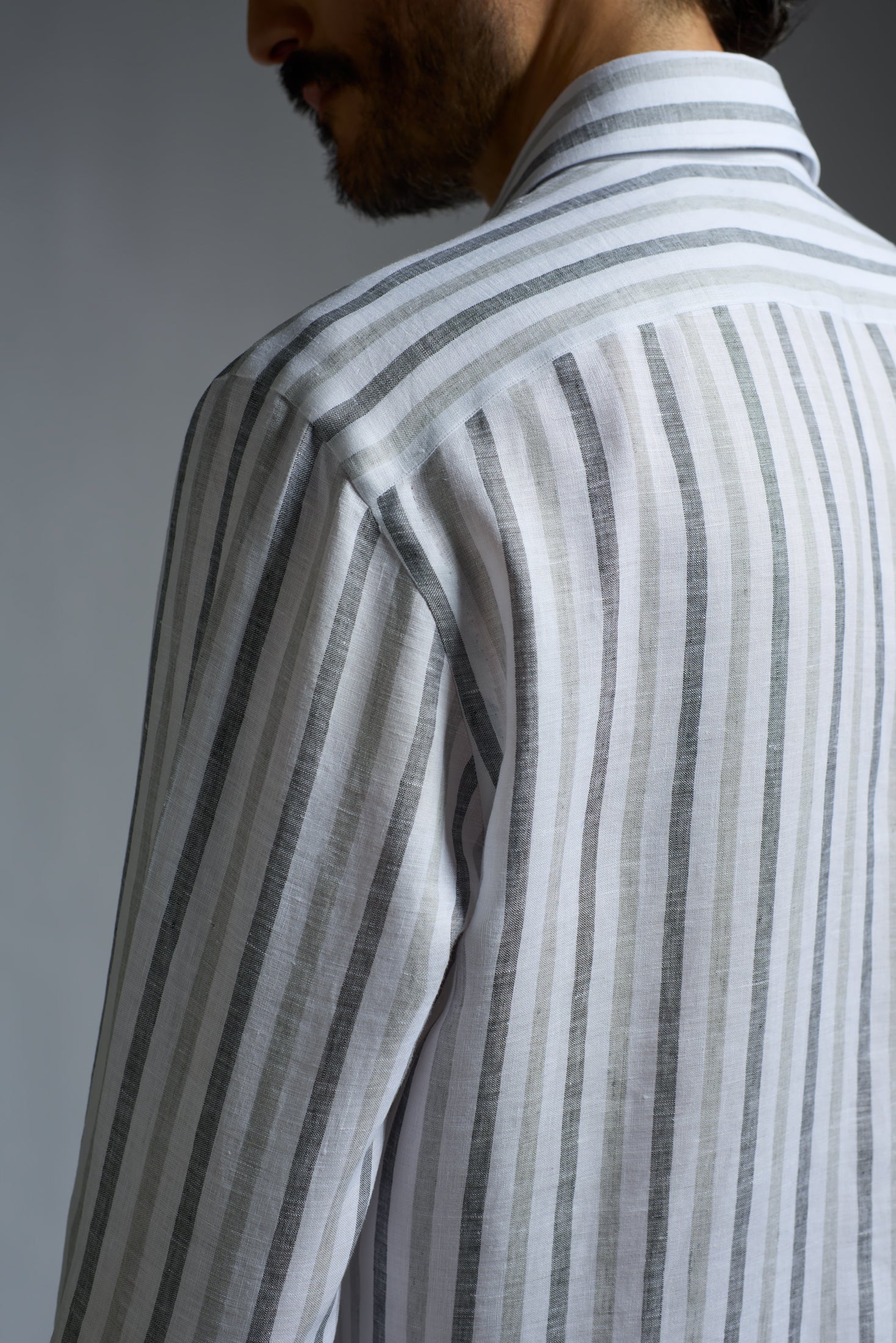 Striped Pritned Linen Shirt - Image 5