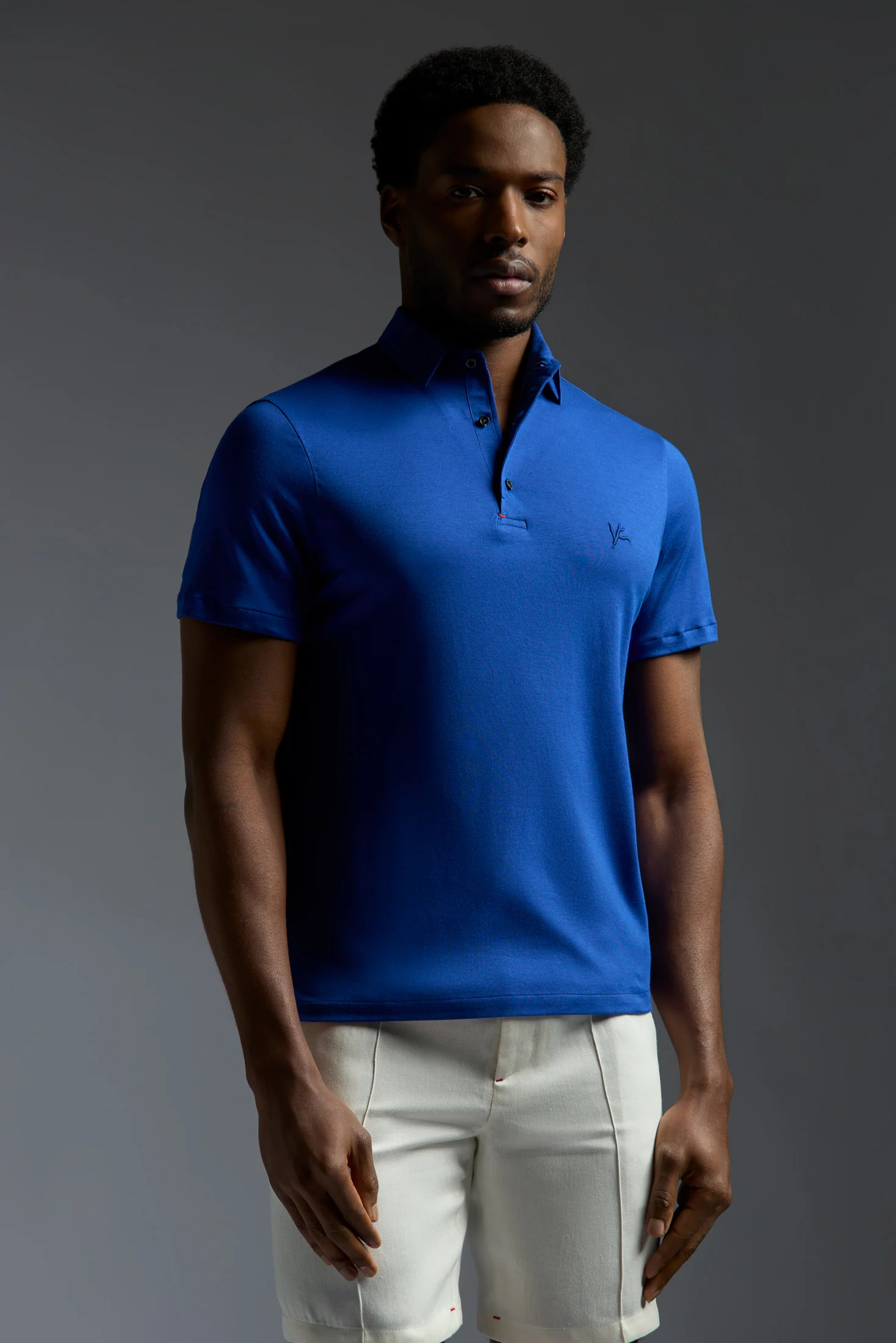 Cotton Cashmere Short Sleeve Polo - Image 6