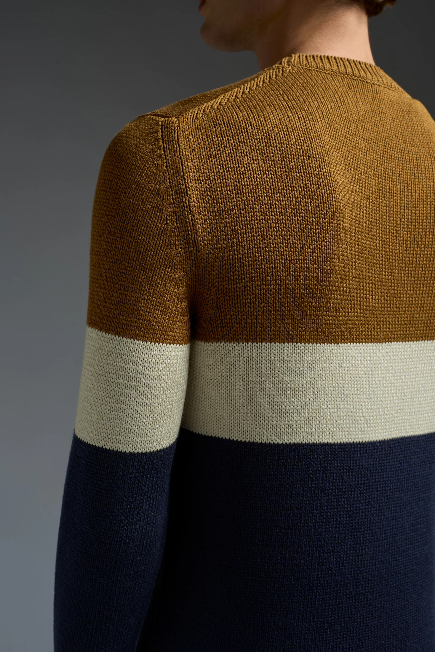 Silk and Cotton Colorblock Crewneck - Image 5