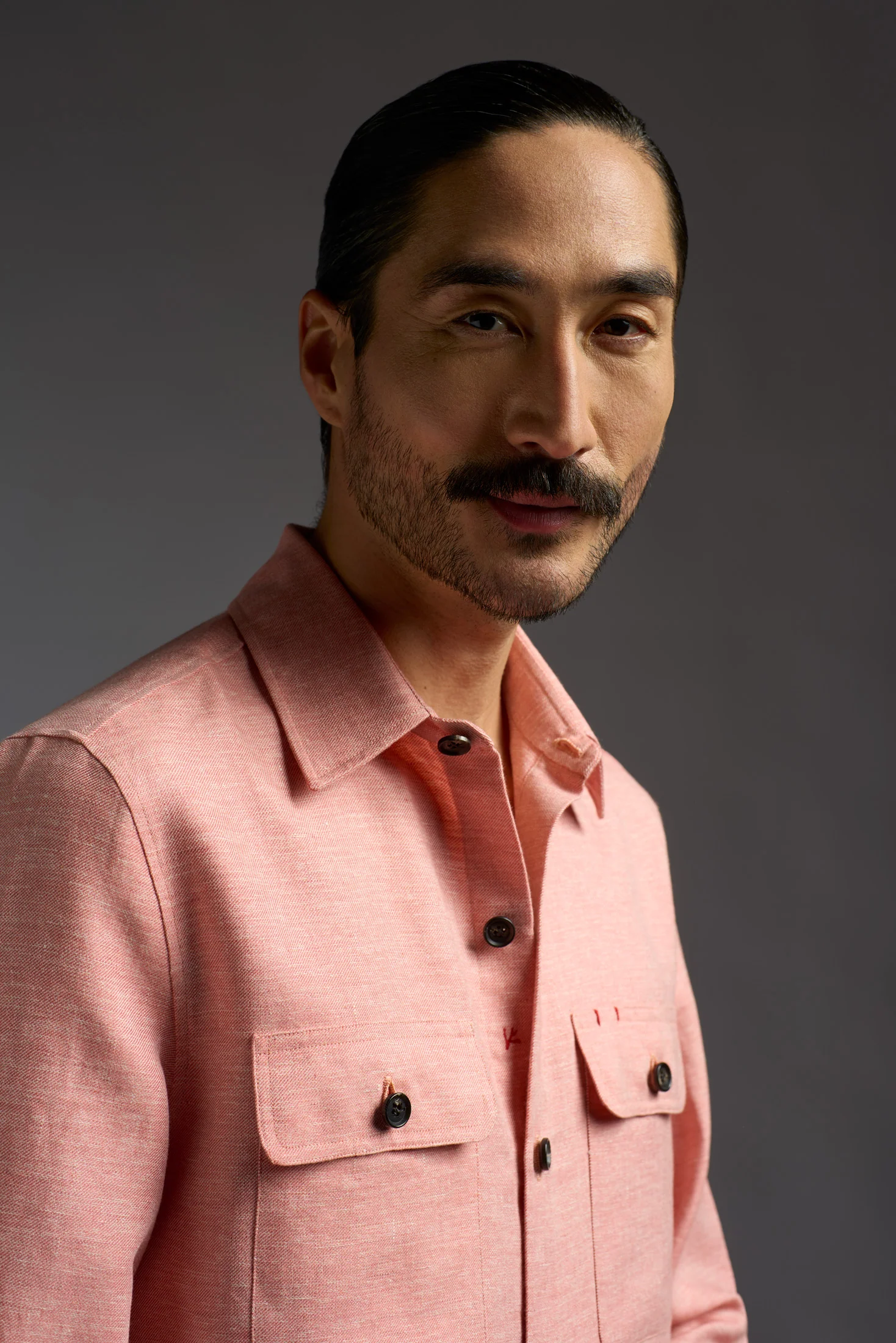 Linen Cashmere and Silk Two Pockets Overshirt - Image 3