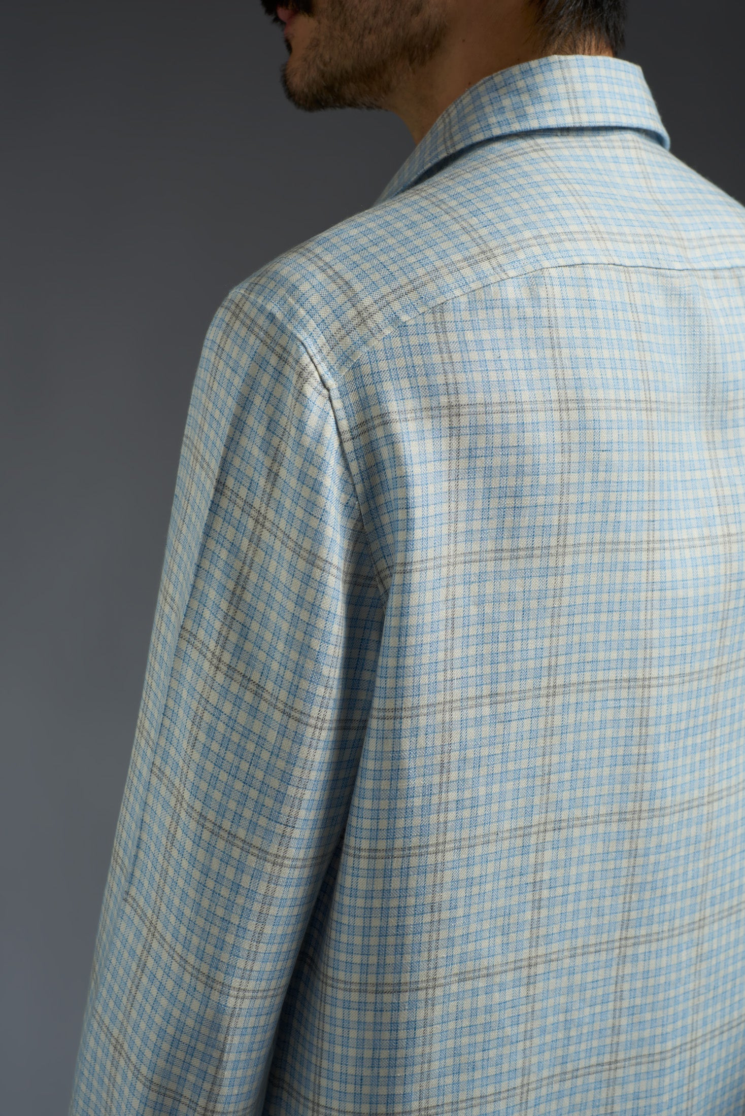 Linen Cashmere and Silk Four Pockets Overshirt - Image 5